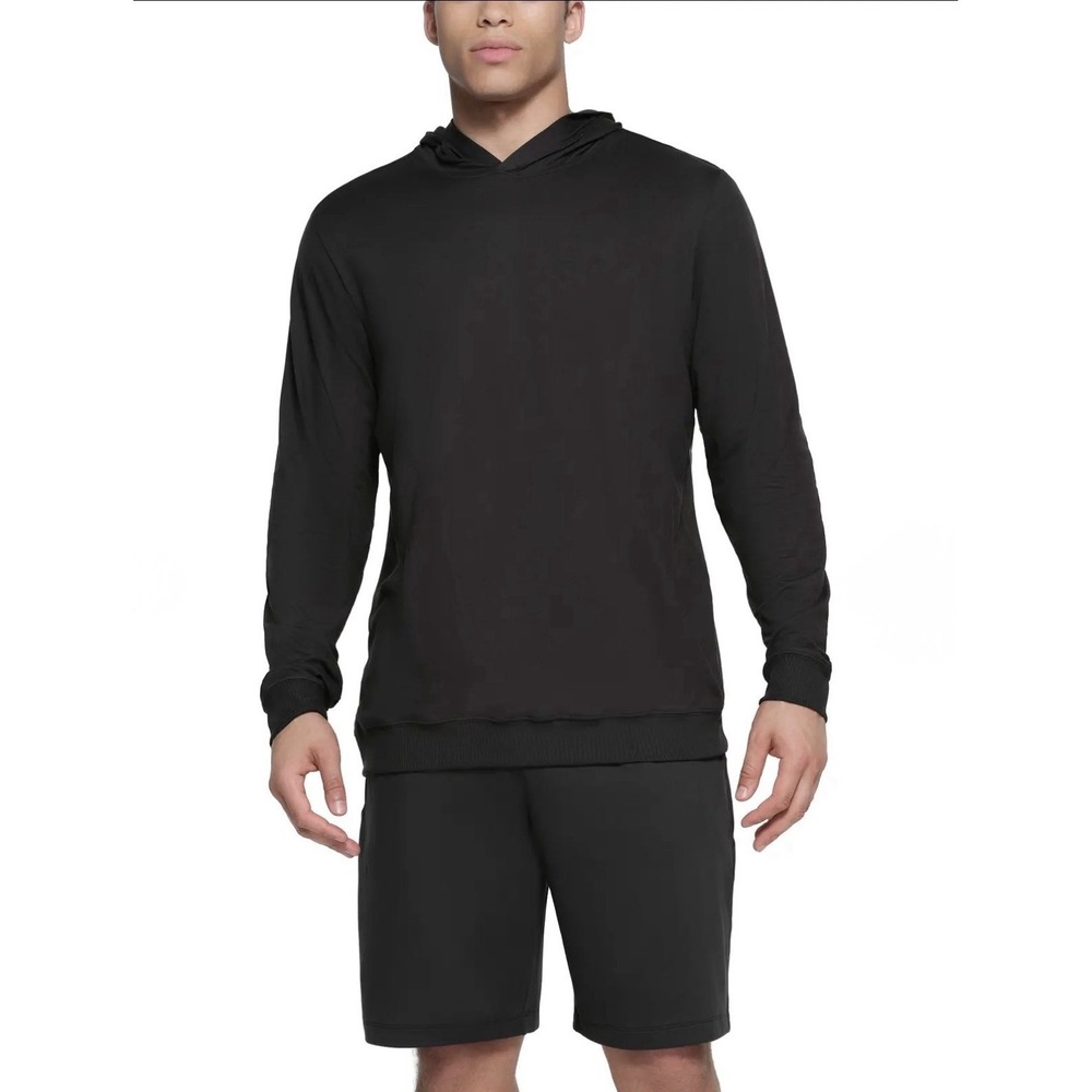 SKIMS Outdoor Jersey Hoodie Men's Small Black Onyx Oversized Stretch NWT $74
